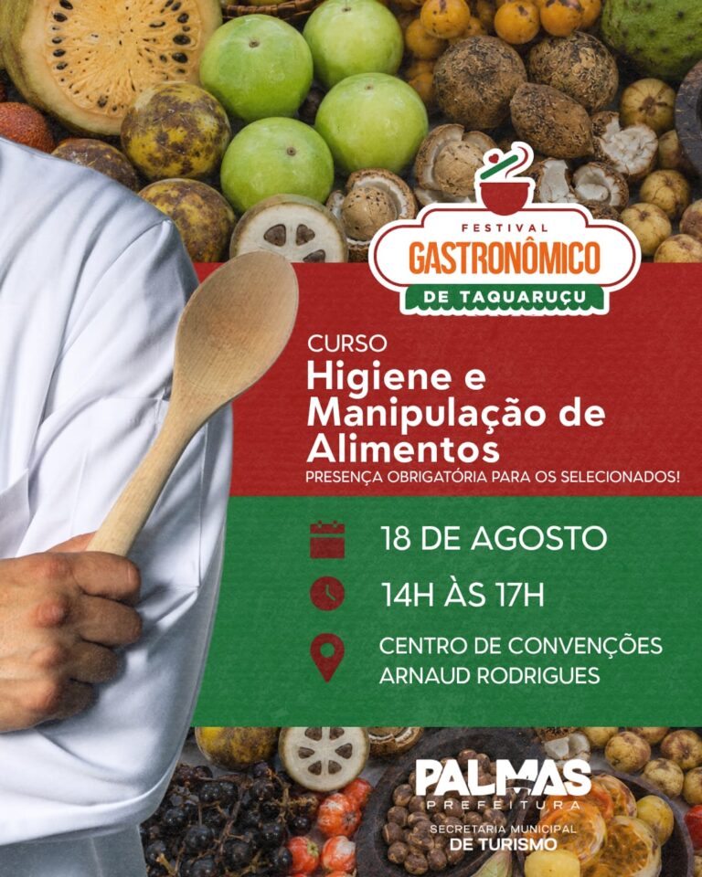 Expositores aprovados para o 20º Festival Gastronômico de Taquaruçu devem participar de cursos nos dias 18 e 19